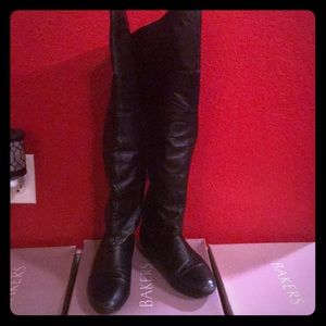Black knee boots.